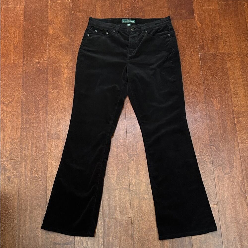 Lauren Ralph Lauren Wimen’s Black Corduroy Pants, Size 6